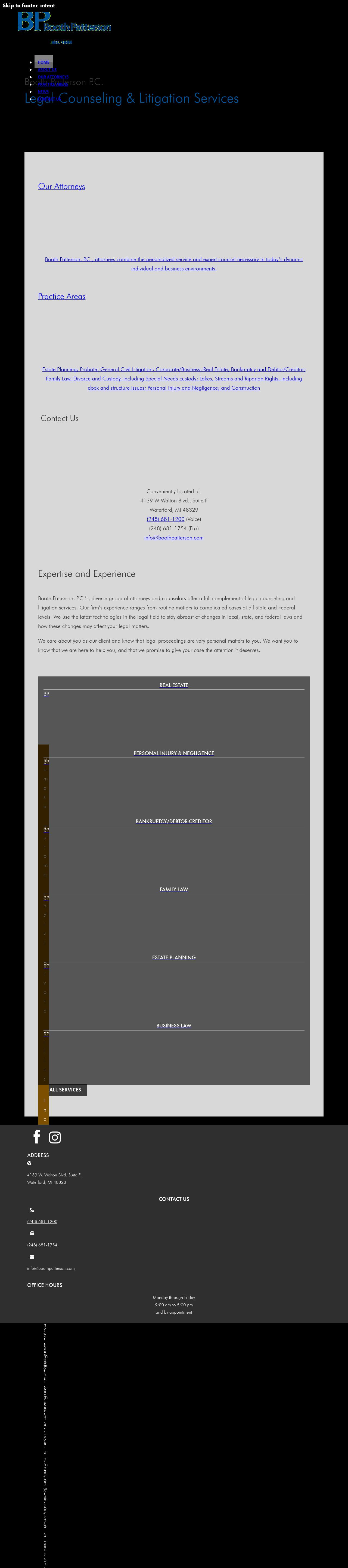 Booth Patterson P.C. - Waterford MI Lawyers