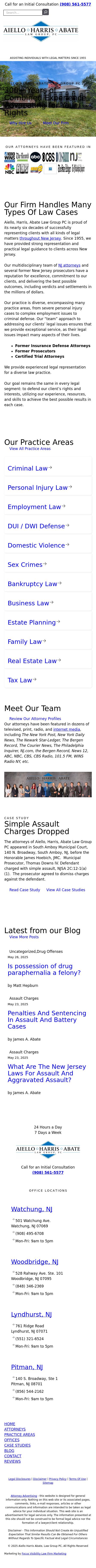 Aiello, Harris, Marth, Tunnero, Pastor & Schiffman, PC Attorneys At Law - Newark NJ Lawyers