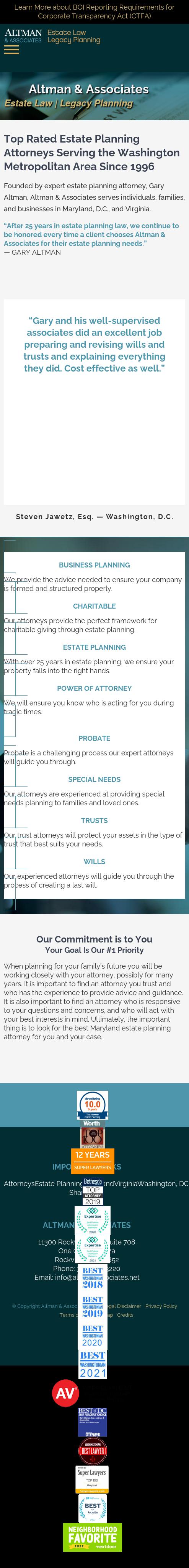 Altman & Associates - Rockville MD Lawyers