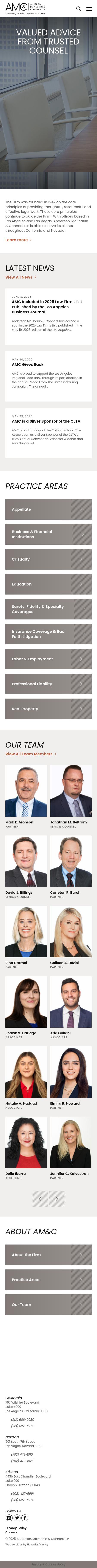 Anderson, McPharlin & Conners LLP - Los Angeles CA Lawyers