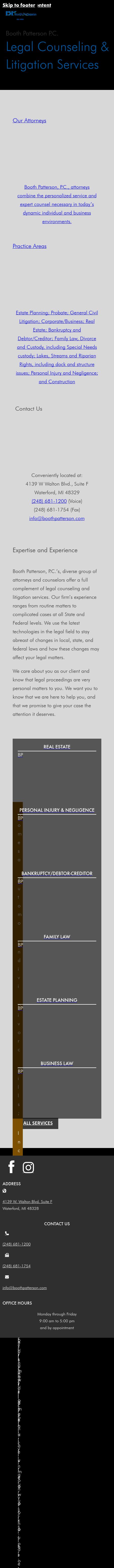 Booth Patterson P.C. - Waterford MI Lawyers
