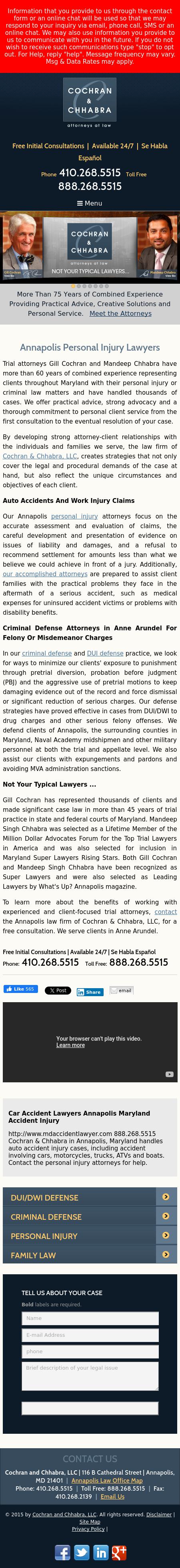 Cochran and Chhabra, LLC - Annapolis MD Lawyers