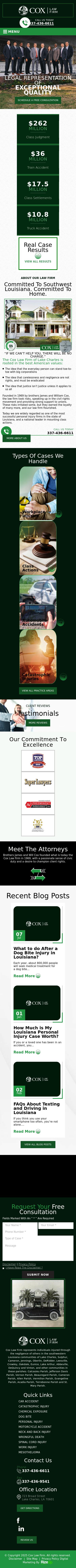 Cox, Cox, Filo, Camel & Wilson L.L.C. - Lake Charles LA Lawyers