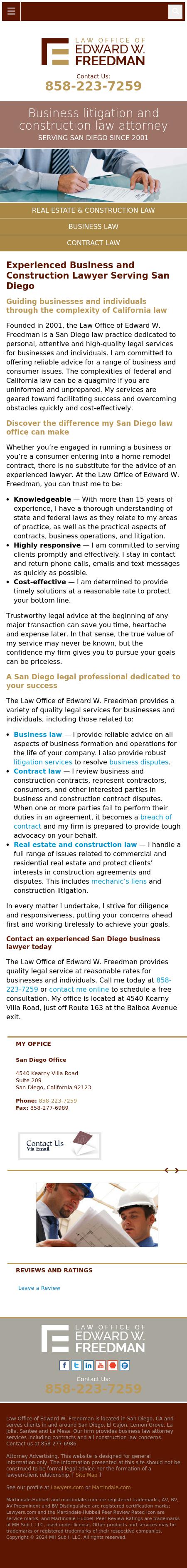 Edward Freedman - La Jolla CA Lawyers