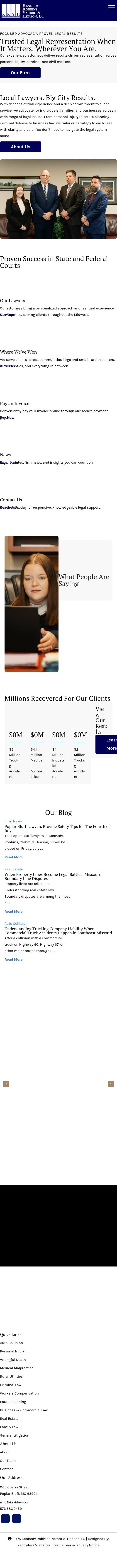 Kennedy, Kennedy, Robbins & Yarbro, LC - Poplar Bluff MO Lawyers