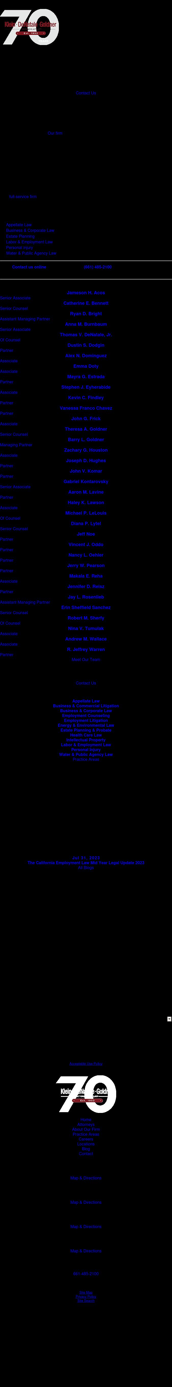 Klein DeNatale Goldner Cooper Rosenlieb & Kimball, LLP - Bakersfield CA Lawyers