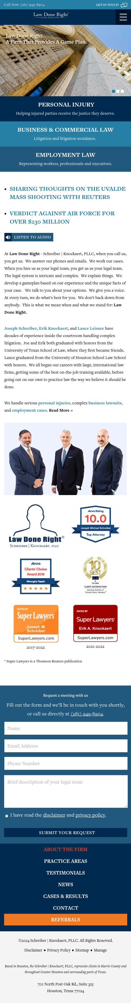 Law Office of Joseph M. Schreiber, P.C. - Houston TX Lawyers