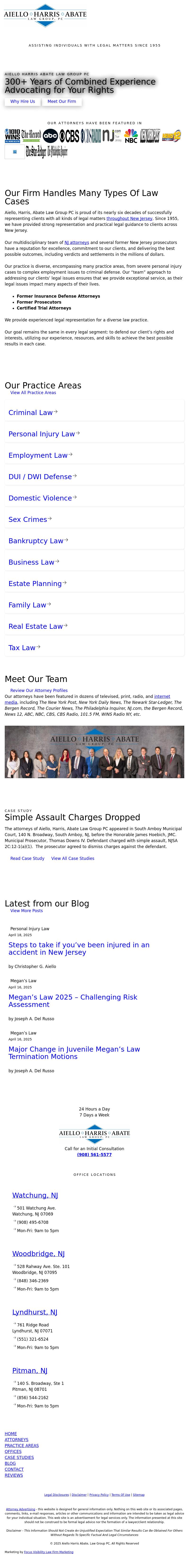 Aiello, Harris, Marth, Tunnero, Pastor & Schiffman, PC Attorneys At Law - East Brunswick NJ Lawyers