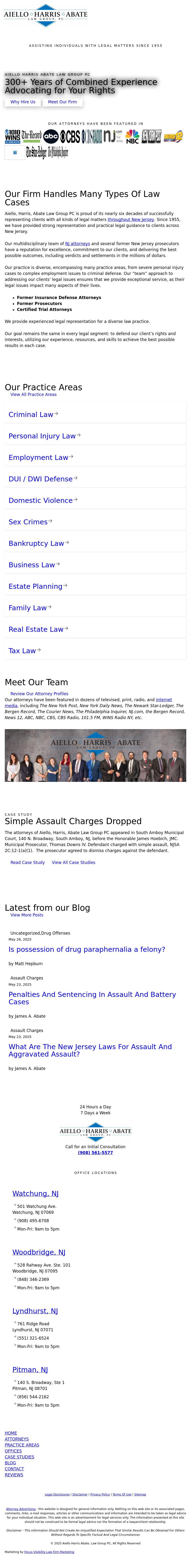 Aiello, Harris, Marth, Tunnero, Pastor & Schiffman, PC Attorneys At Law - Lyndhurst NJ Lawyers