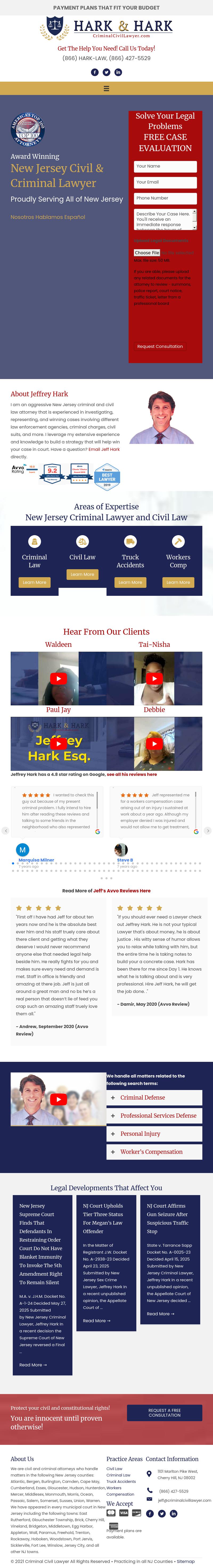 Jeffrey S. Hark - Cherry Hill NJ Lawyers