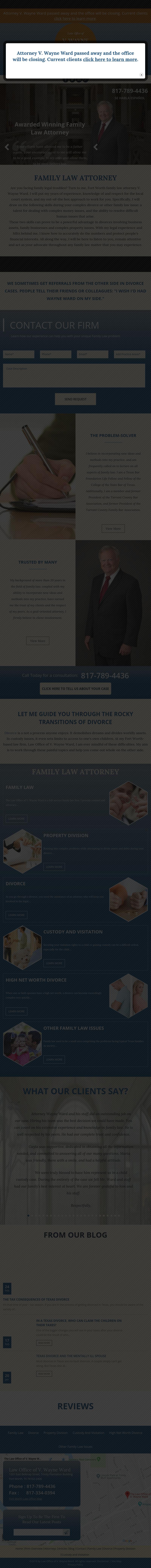 Law Office of V. Wayne Ward - Fort Worth TX Lawyers