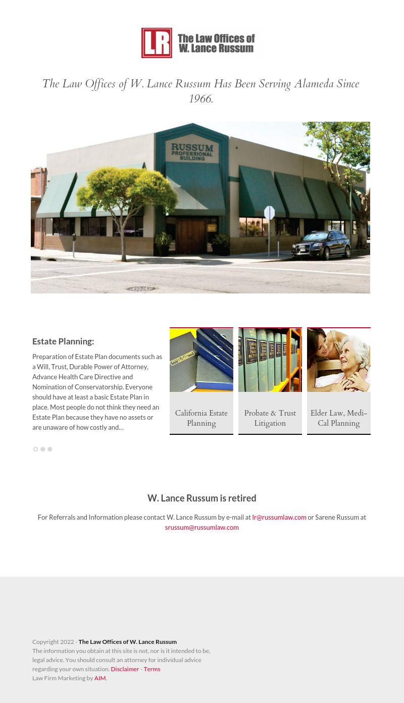 Law Offices of W. Lance Russum, APC - Alameda CA Lawyers