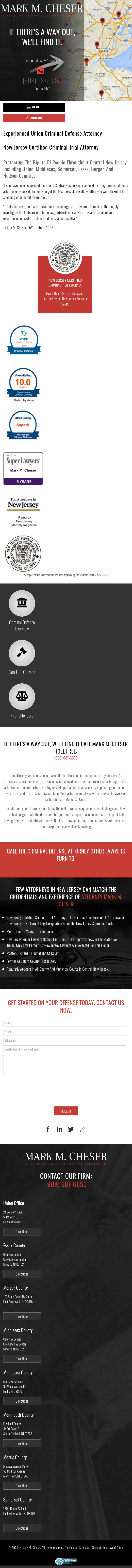 Mark M. Cheser, Esquire, Counselor at Law - Union NJ Lawyers