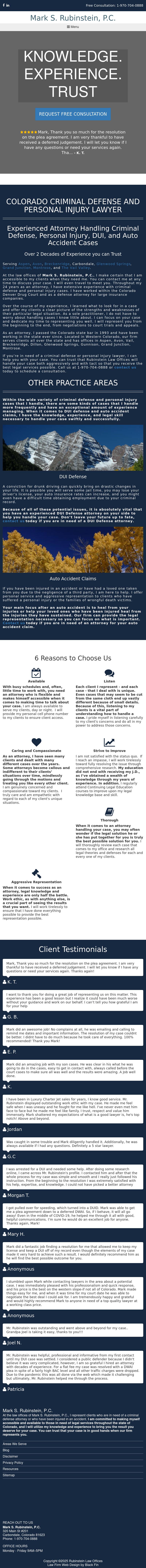 Mark S. Rubinstein, P.C. - Aspen CO Lawyers