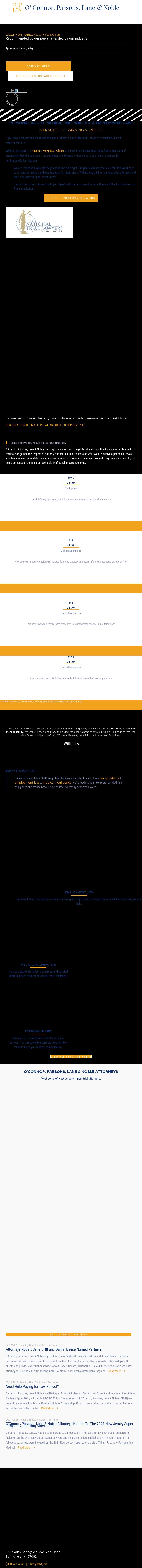 O'Connor, Parsons, Lane & Noble L.L.C. - Westfield NJ Lawyers