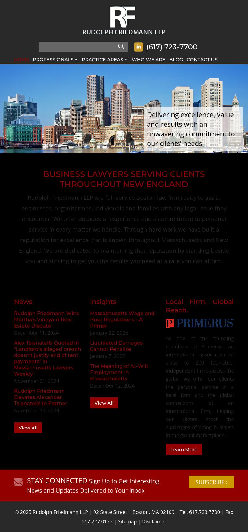 Rudolph Friedmann LLP - Boston MA Lawyers