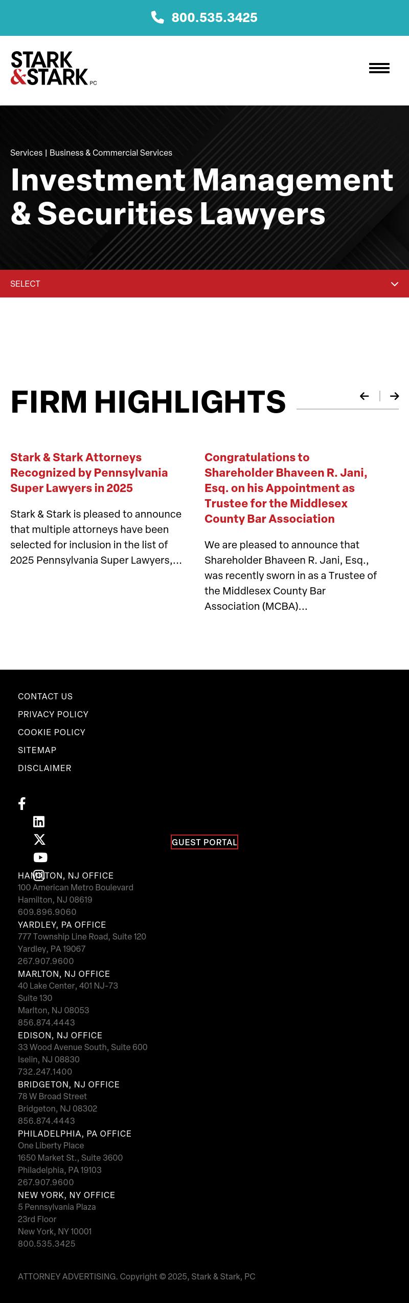 Stark & Stark Attorneys at Law - Lawrenceville NJ Lawyers