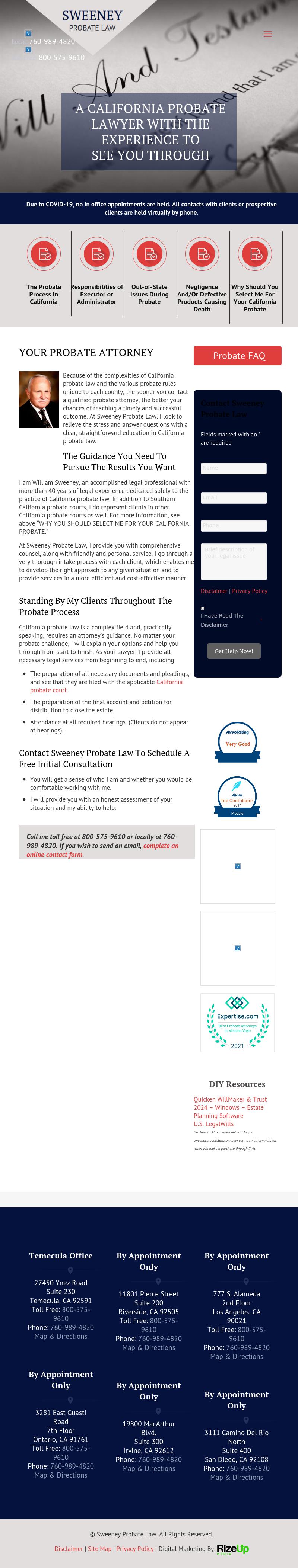 Sweeney Probate Law - Riverside CA Lawyers