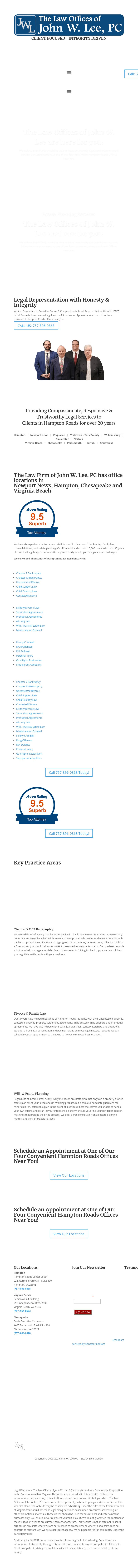 The Law Firm of John W. Lee, P.C. - Chesapeake VA Lawyers