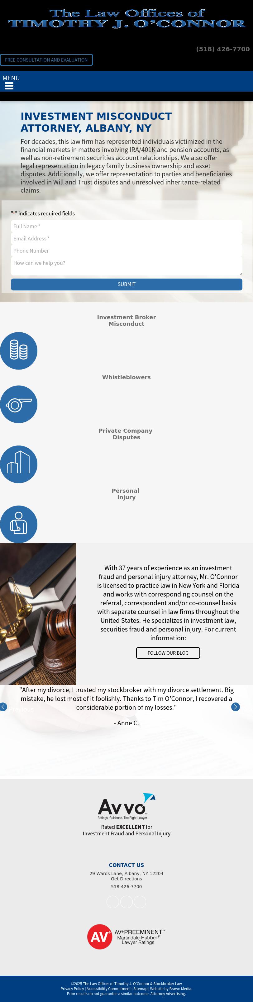 The Law Offices of Timothy J. O'Connor - Albany NY Lawyers