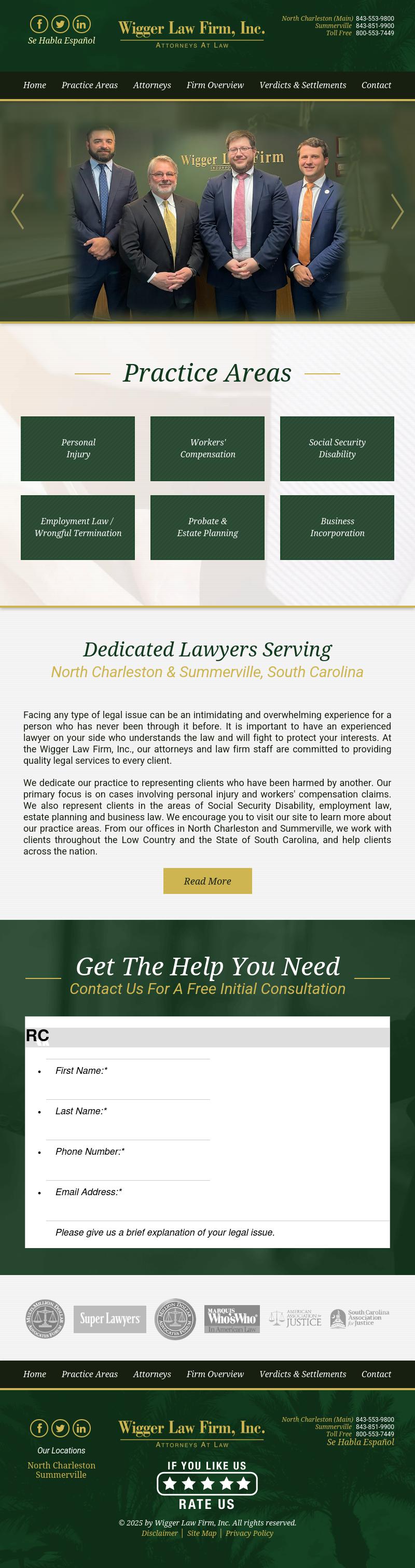 Wigger Law Firm Inc - North Charleston SC Lawyers