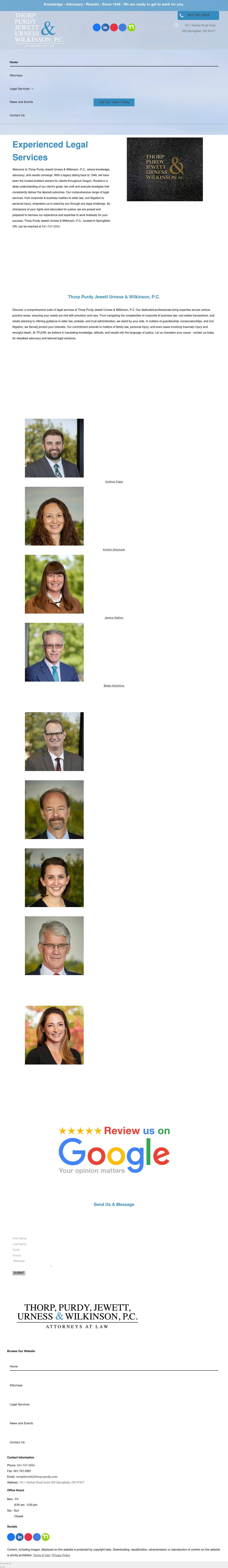 Thorp Purdy Jewett Urness & Wilkinson PC - Springfield OR Lawyers