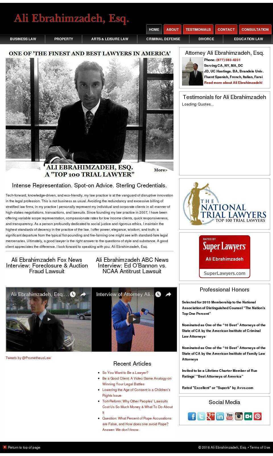 ALI EBRAHIMZADEH, ESQ. - San Diego CA Lawyers