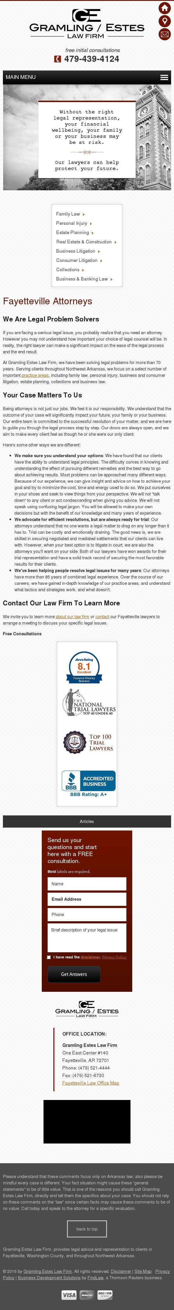 Gramling Estes Law Firm - Fayetteville AR Lawyers