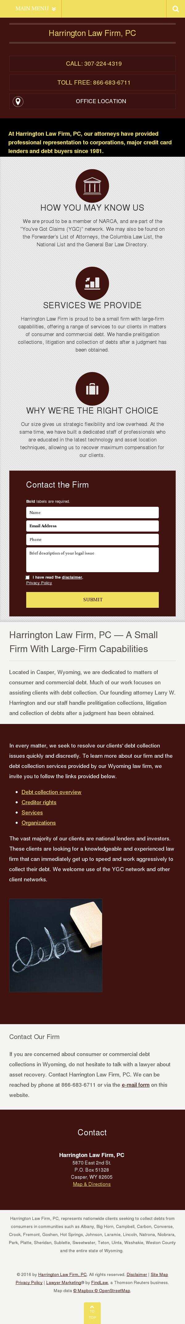 Harrington Law Firm, PC - Casper WY Lawyers