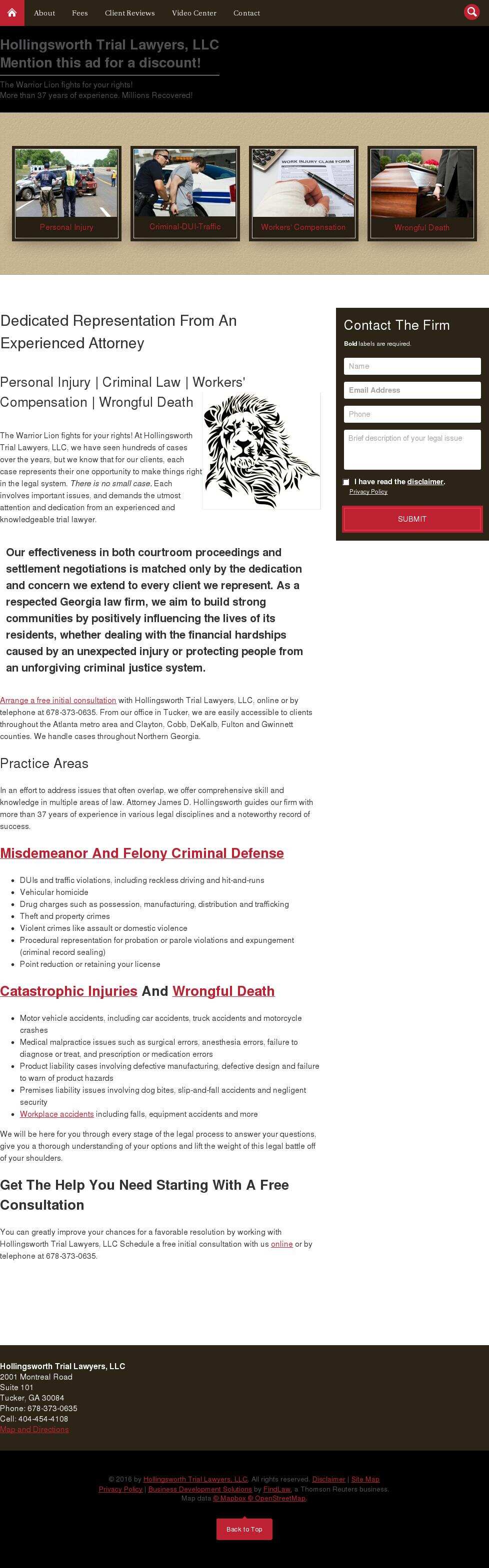 Hollingsworth Trial Lawyers, P.C. - Tucker GA Lawyers