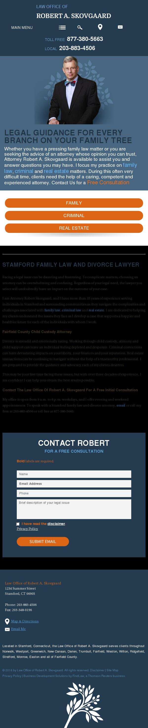 Law Office of Robert A. Skovgaard - Stamford CT Lawyers