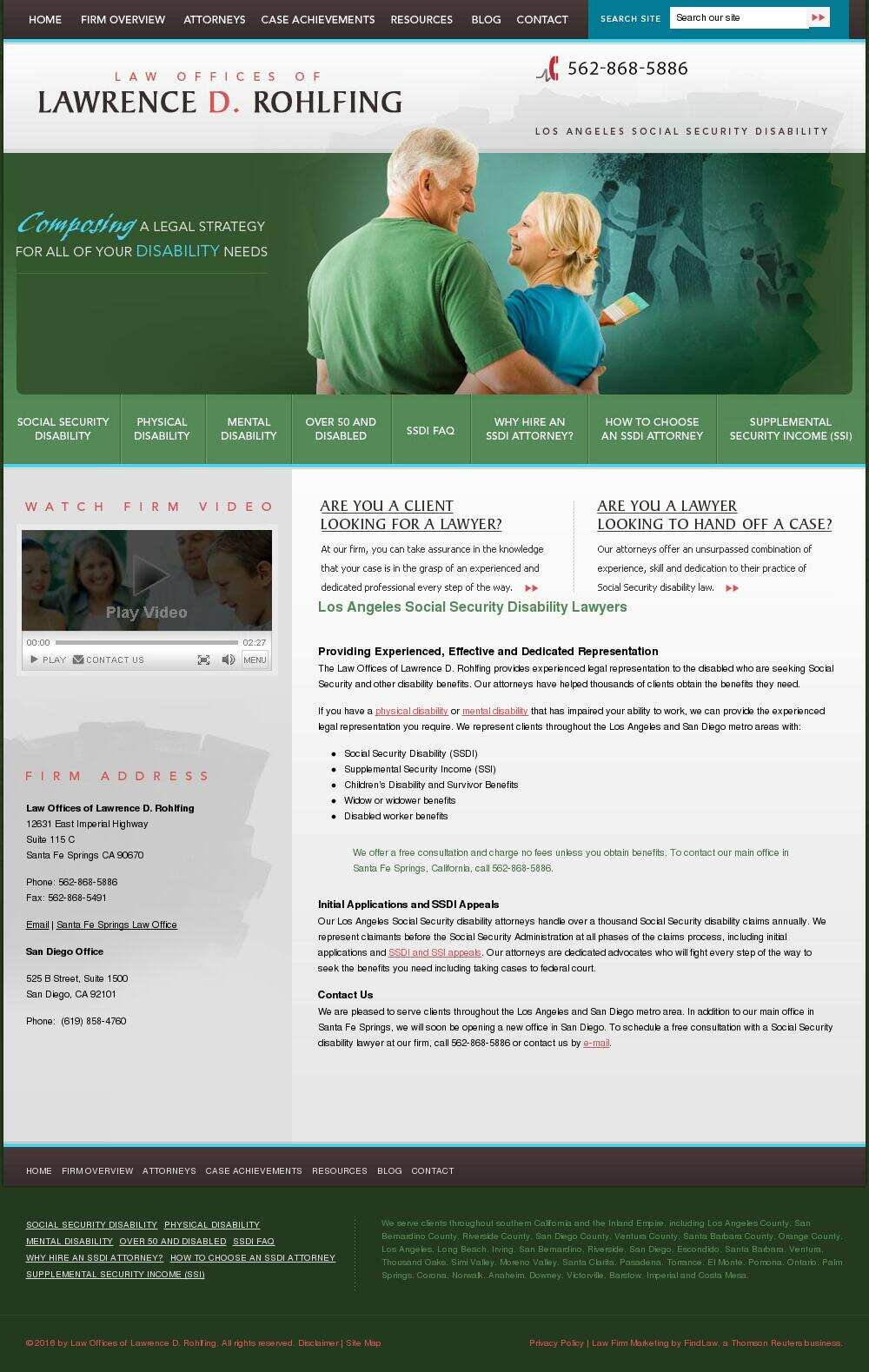 Law Offices Of Lawrence D. Rohlfing - Santa Fe Springs CA Lawyers