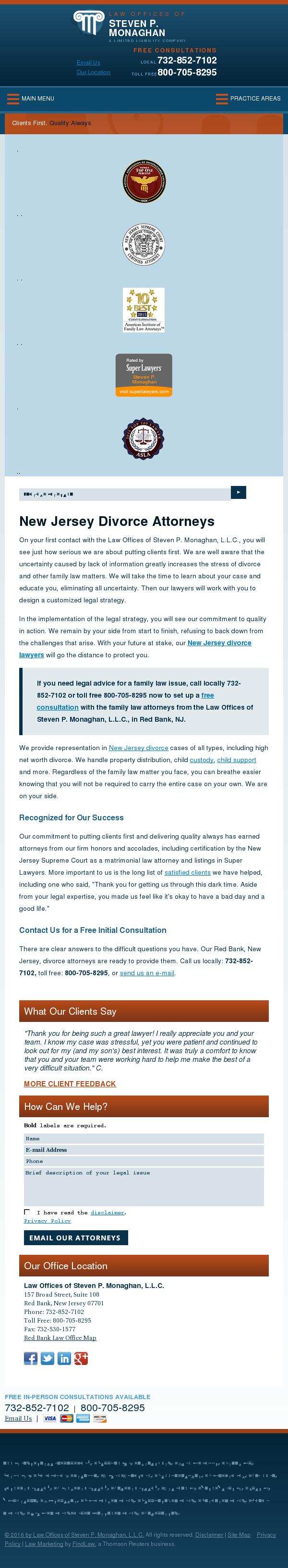 Law Offices of Steven P. Monaghan, L.L.C. - Red Bank NJ Lawyers