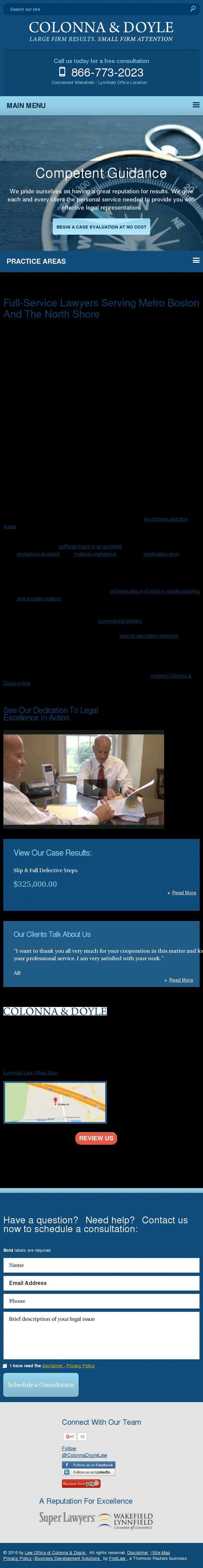 Law Offices of Thomas F. Colonna & Associates - Medford MA Lawyers