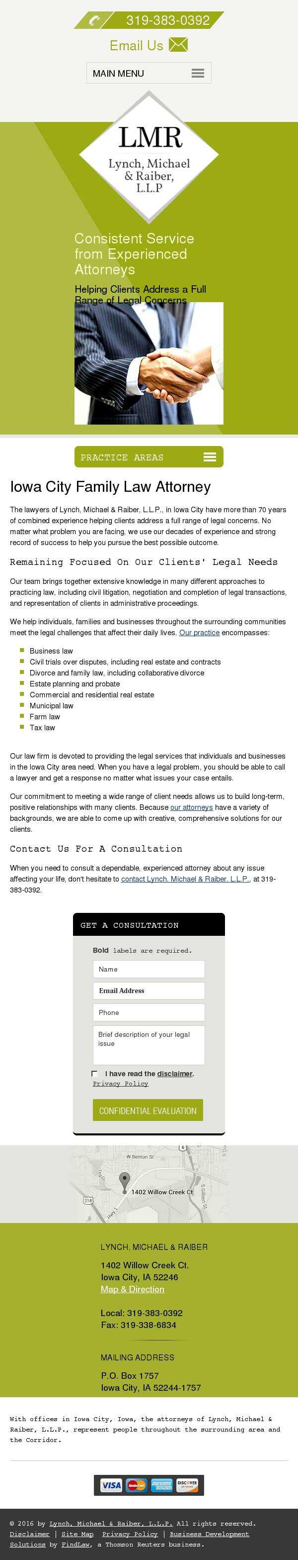Lynch, Michael & Raiber, L.L.P. - Iowa City IA Lawyers
