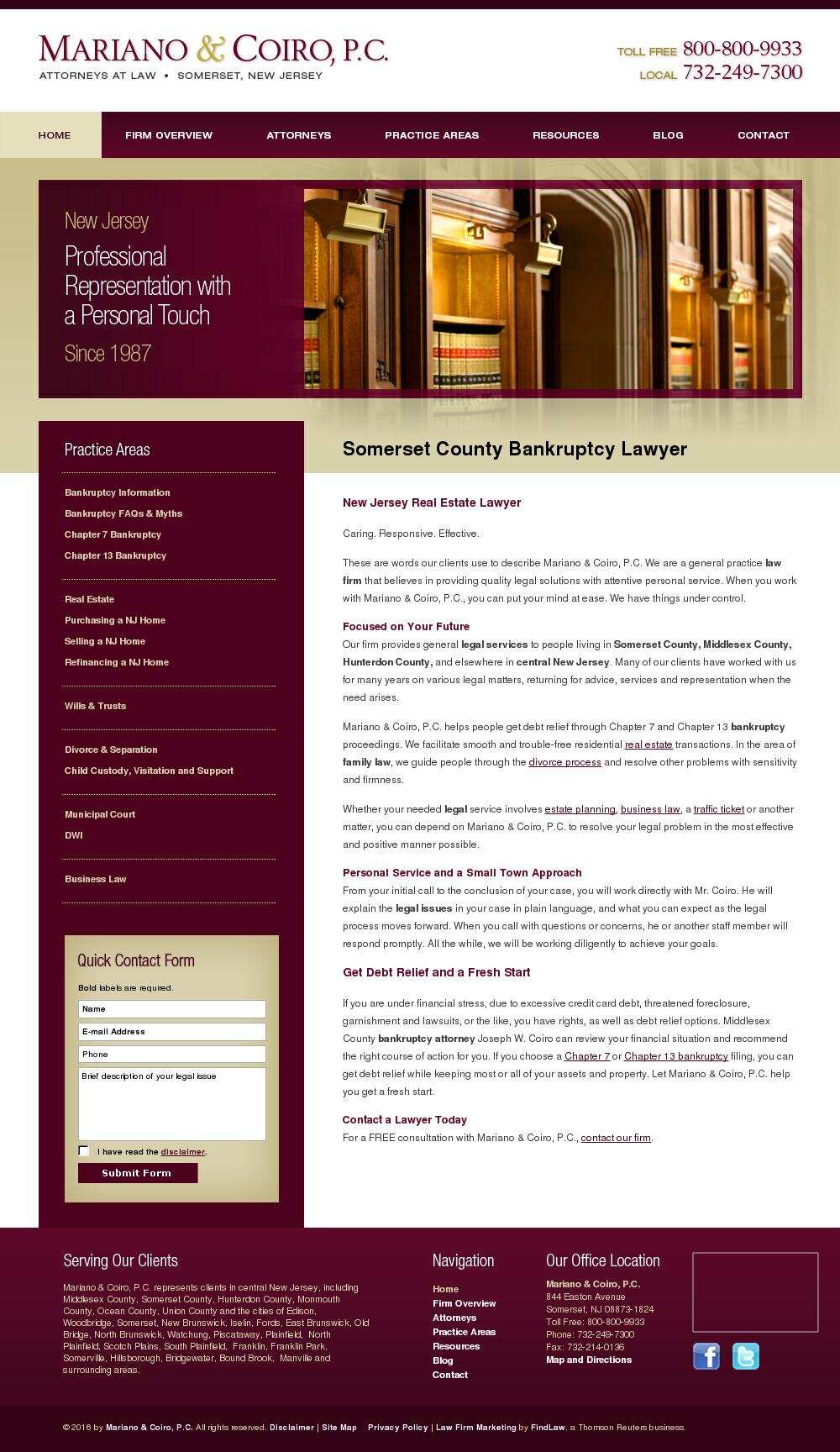 Mariano & Coiro, P.C. - Somerset NJ Lawyers