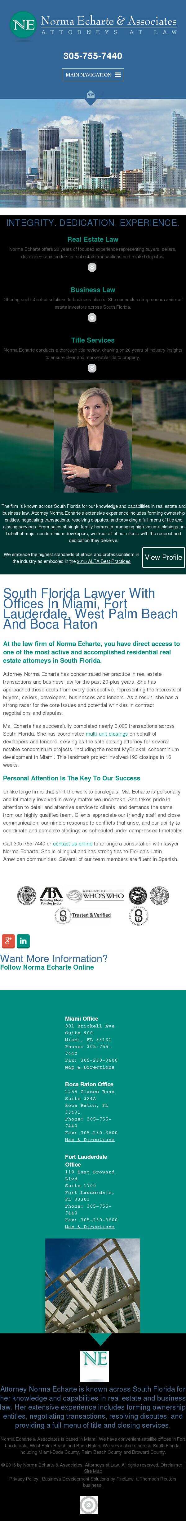 Norma Echarte & Associates, Attorneys at Law - Miami FL Lawyers