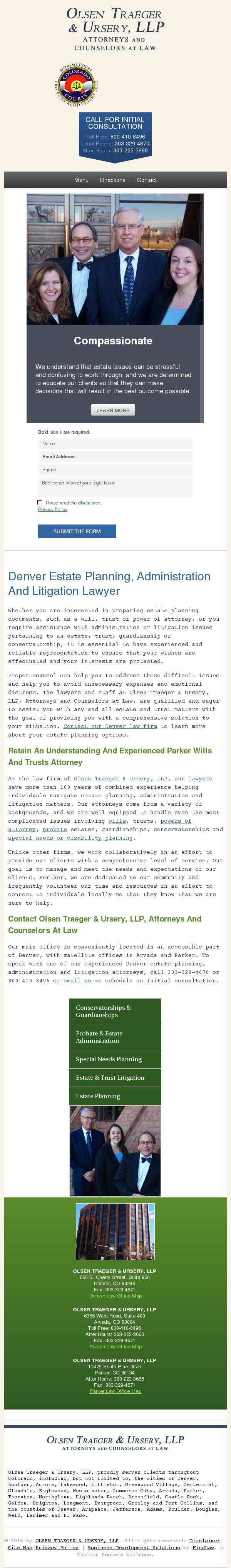 OLSEN TRAEGER & URSERY, LLP - Denver CO Lawyers
