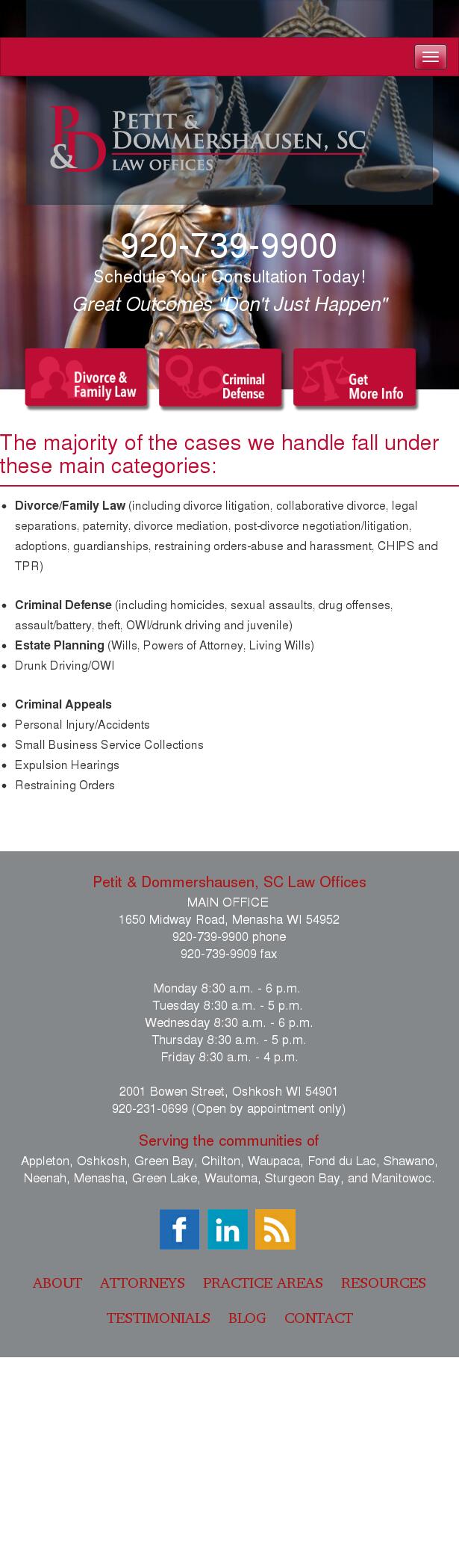 Petit & Dommershausen SC - Menasha WI Lawyers
