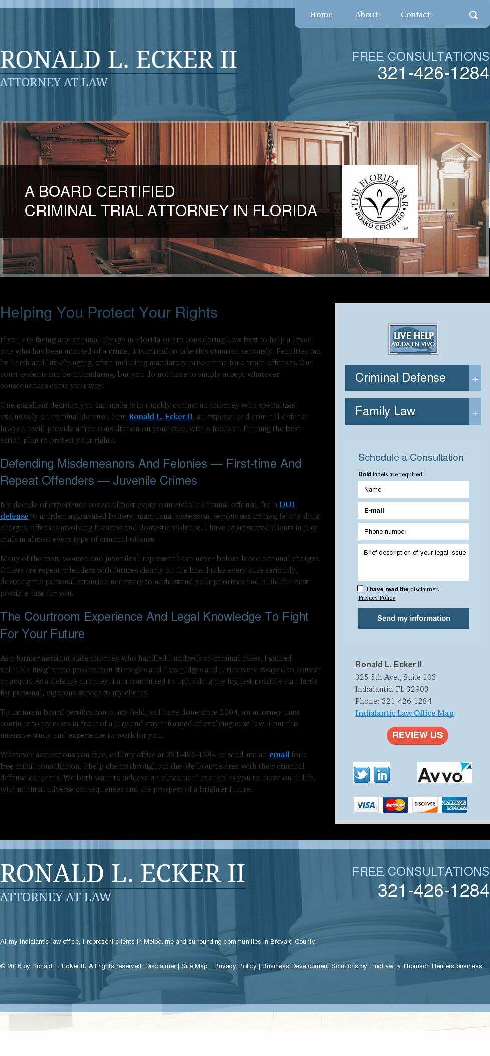 Ronald L. Ecker II - Indialantic FL Lawyers