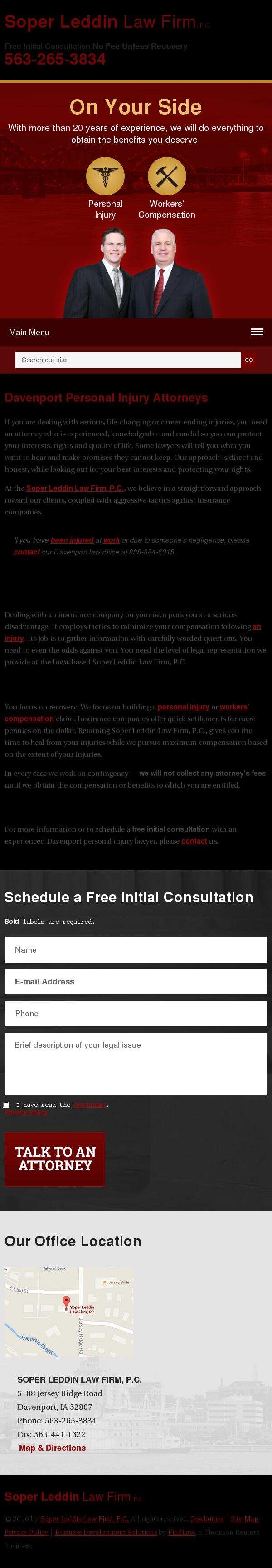 Soper Leddin Law Firm, P.C. - Davenport IA Lawyers