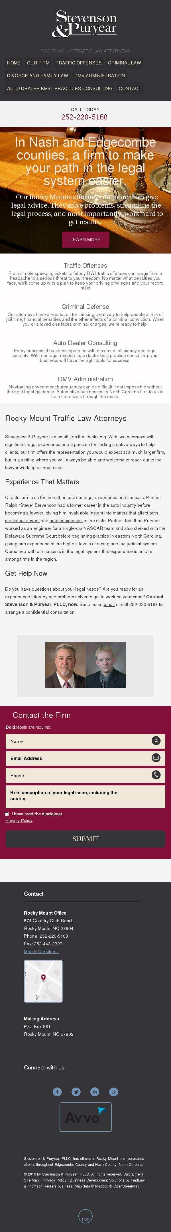Stevenson & Puryear, PLLC - Rocky Mount NC Lawyers