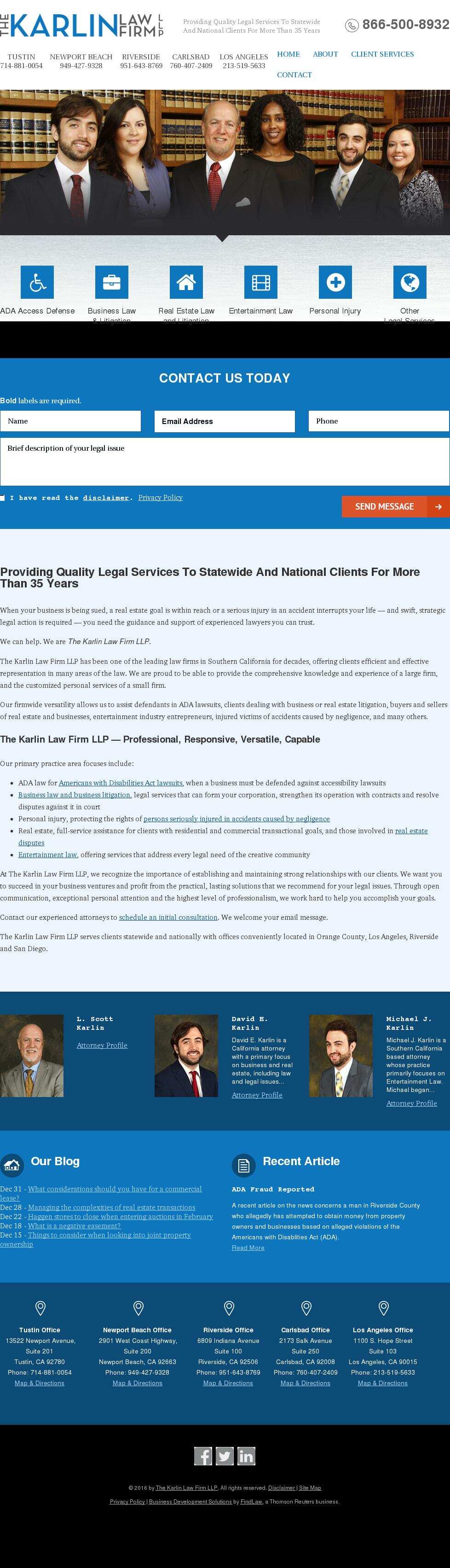 The Karlin Law Firm - Tustin CA Lawyers