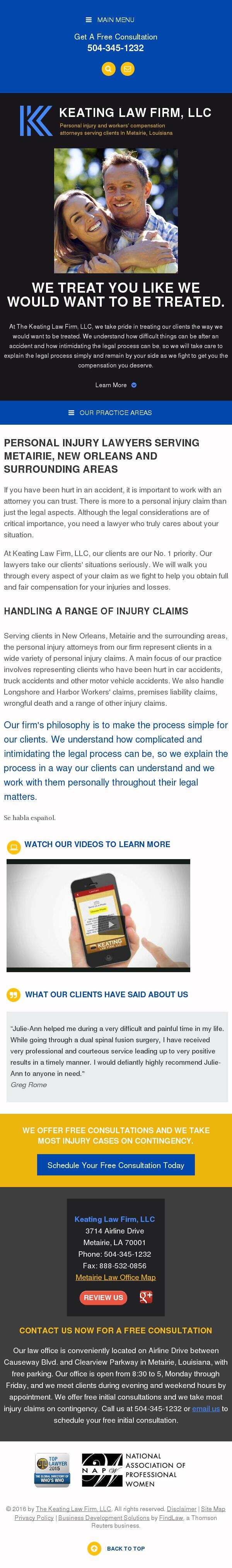 The Keating Law Firm, LLC - Metairie LA Lawyers