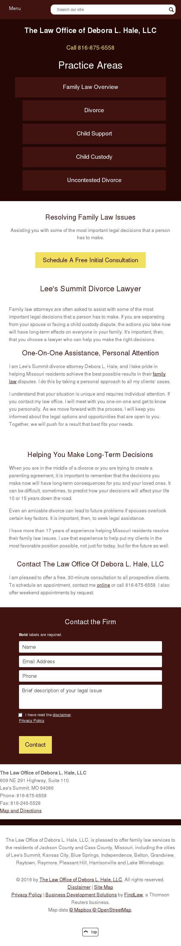 The Law Office Of Debora L. Hale, LLC - Lees Summit MO Lawyers