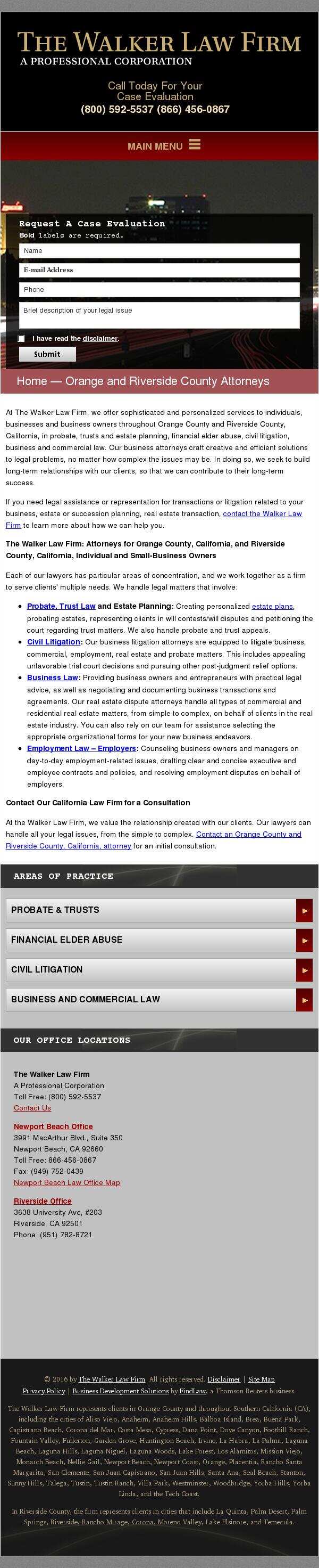 The Walker Law Firm - Newport Beach CA Lawyers