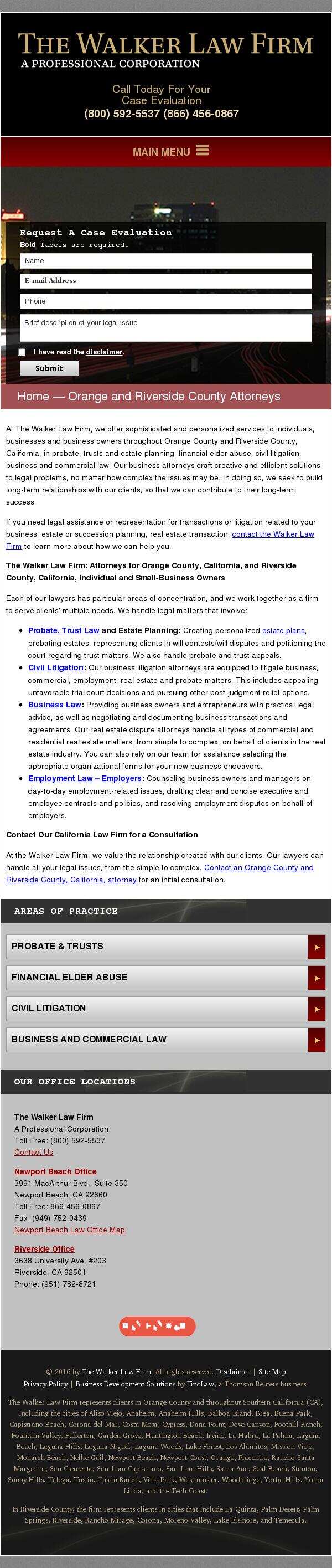 The Walker Law Firm - Riverside CA Lawyers