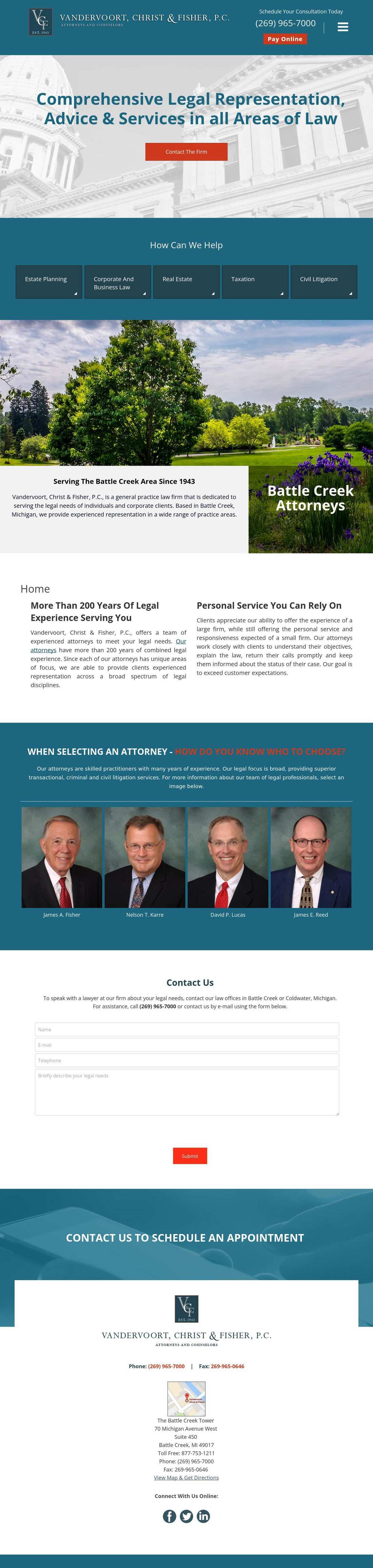 Vandervoort, Christ & Fisher, P.C. - Coldwater MI Lawyers