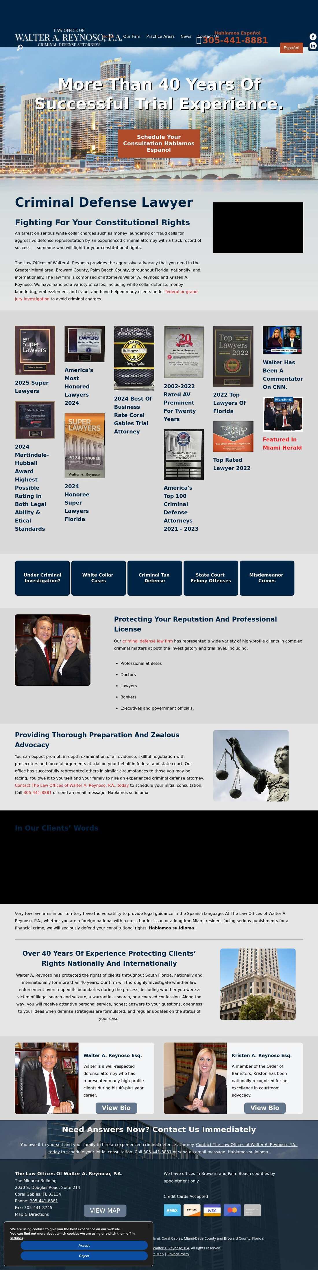 Walter A. Reynoso PA - Coral Gables FL Lawyers