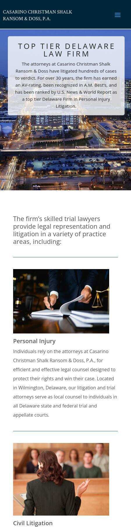 Casarino Christman Shalk Ransom & Doss, P.A. - Wilmington DE Lawyers